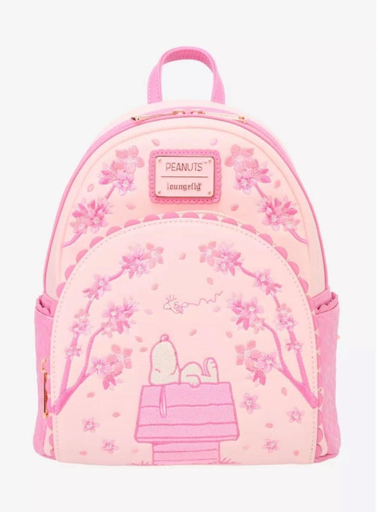 Loungefly Peanuts Cherry Blossom Snoopy Mini Backpack