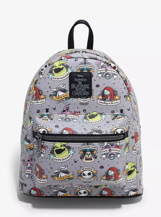 Loungefly The Nightmare Before Christmas Tattoo Art Mini Backpack