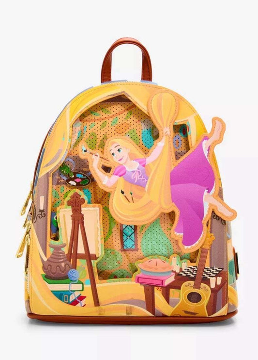 Loungefly Disney Tangled Rapunzel Glow-In-The-Dark Swinging Mini Backpack