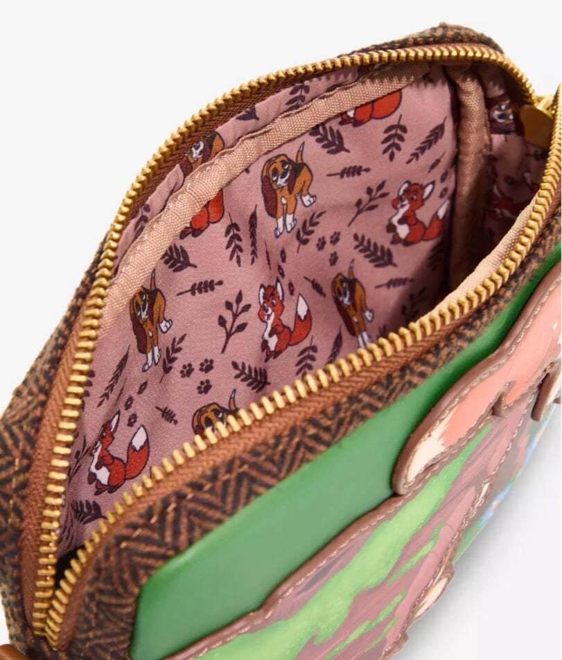 Loungefly Disney The Fox And The Hound Sling Bag With Coin Purse
