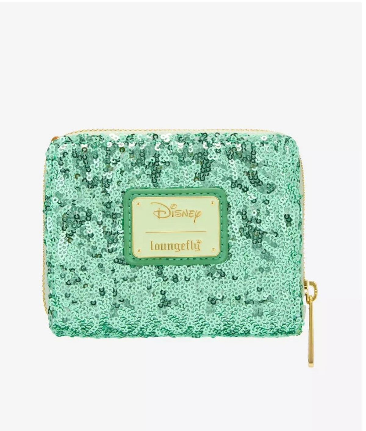 Loungefly Disney Tinker Bell Holiday Sequined Mini Zipper Wallet