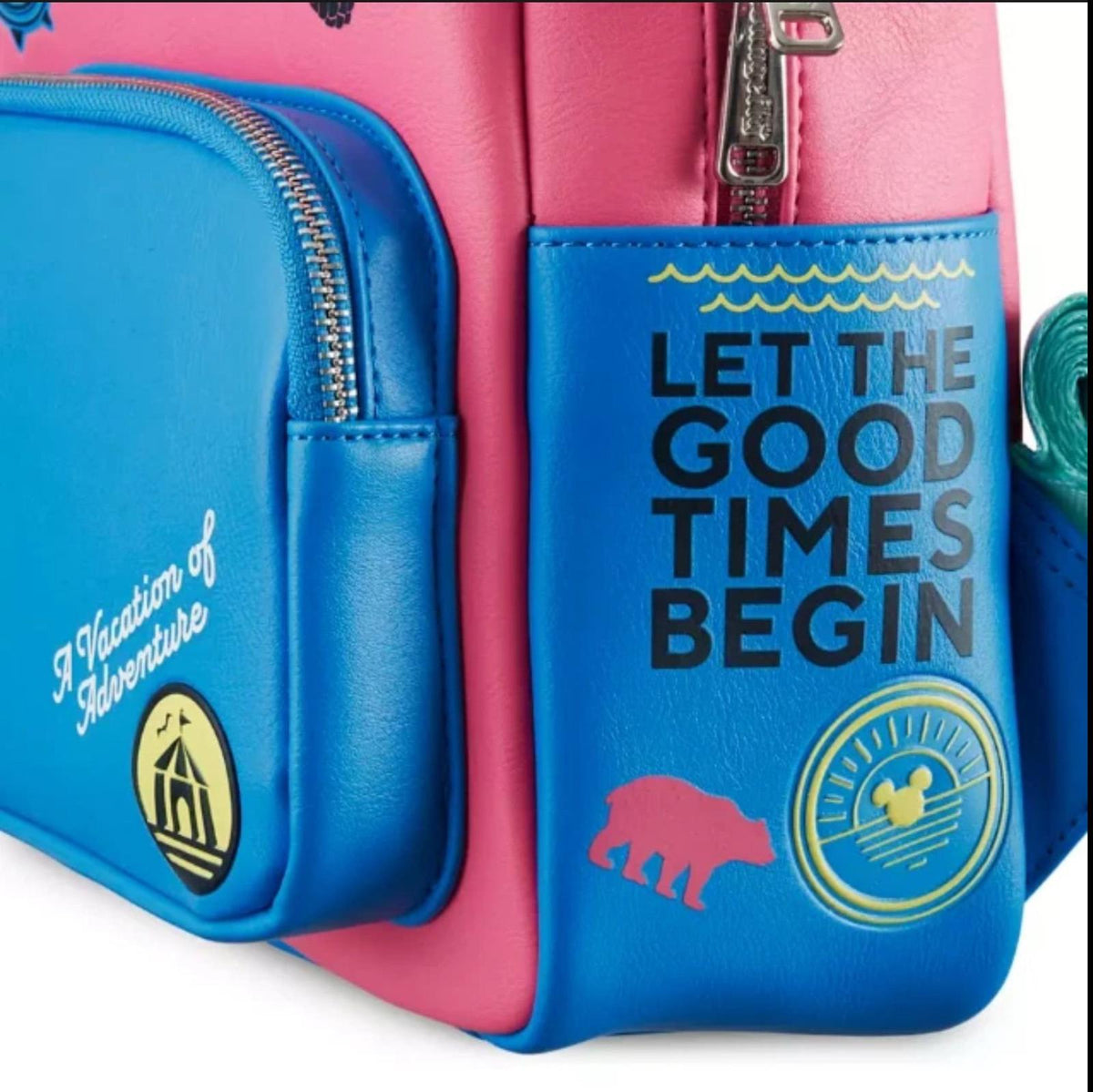 2022 Disney Vacation Club DVC Member Loungefly Neon Backpack Let The Good Times Roll