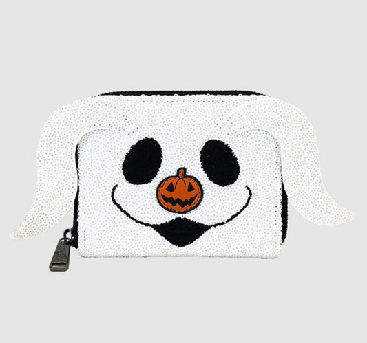 Loungefly The Nightmare Before Christmas Zero Sequin Zip Around Wallet