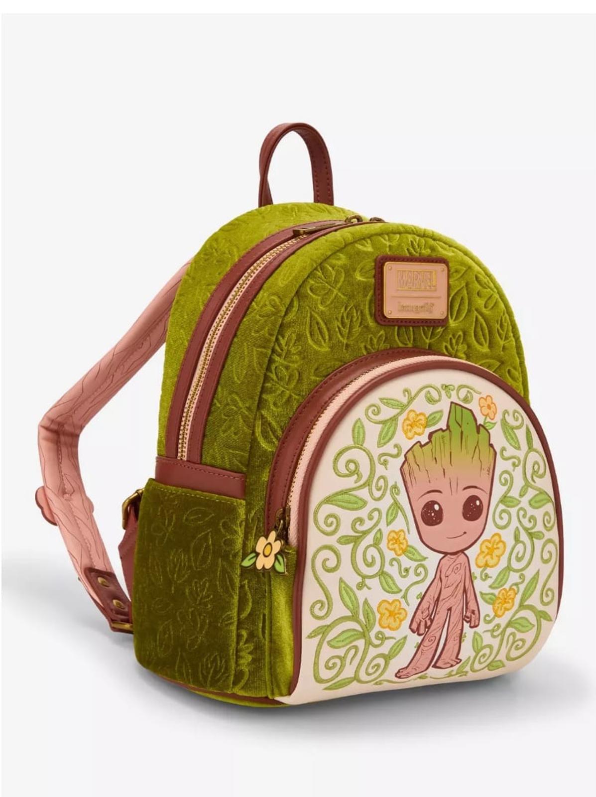 Loungefly Marvel Guardians of The Galaxy Groot Floral Velvet Mini Backpack
