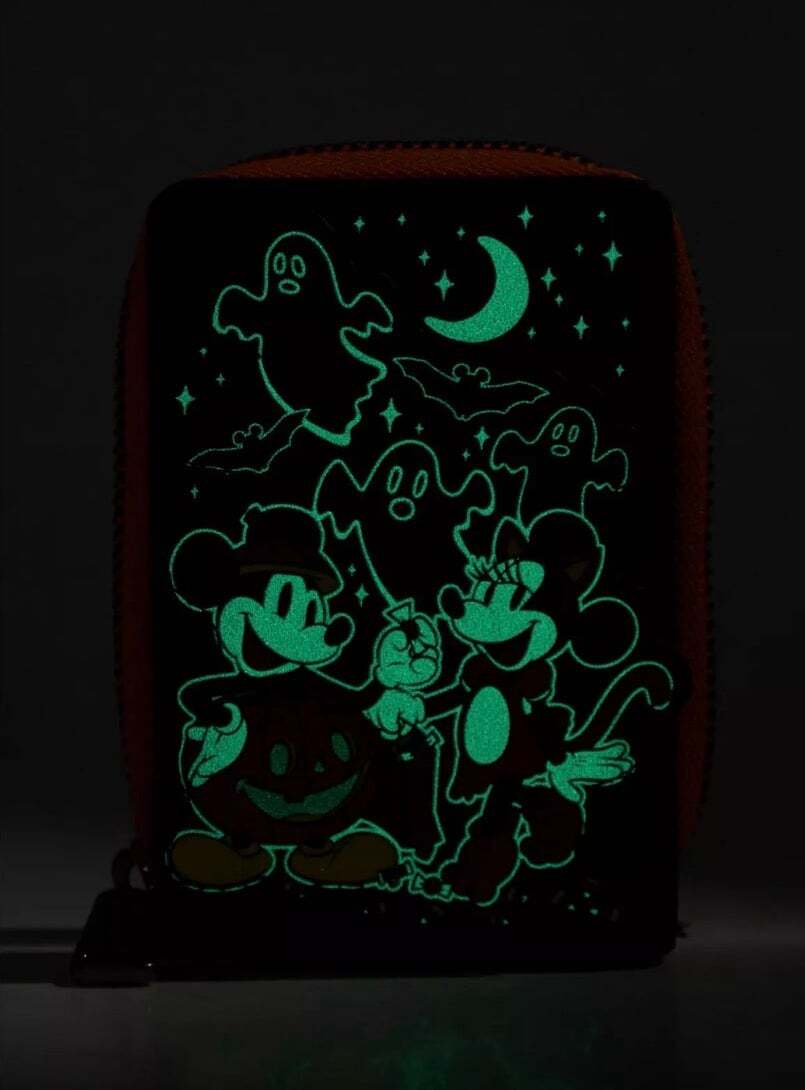 Loungefly Disney Mickey & Minnie Halloween Costumes GITD Accordion Wallet
