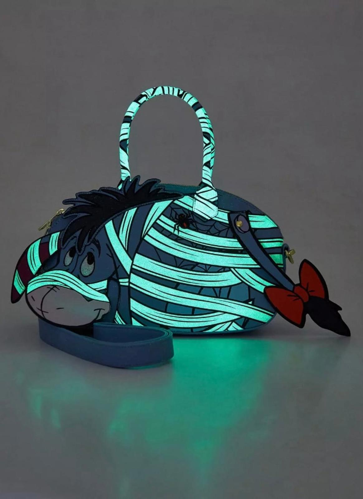 Loungefly Disney Winnie the Pooh Mummy Eeyore Figural Glow-in-the-Dark Crossbody