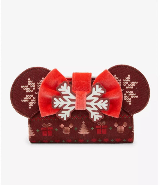 Loungefly Disney Minnie Mouse Sweater Holiday Wallet