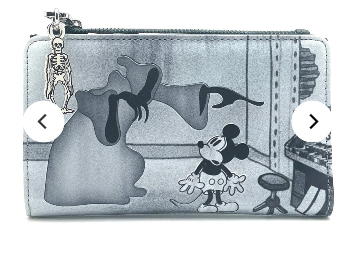 X LASR Exclusive Disney The Haunted House Mickey Flap Wallet