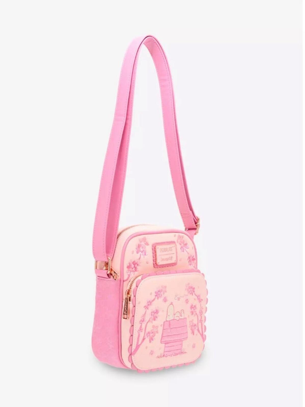 Loungefly Peanuts Snoopy Cherry Blossom Crossbody Bag