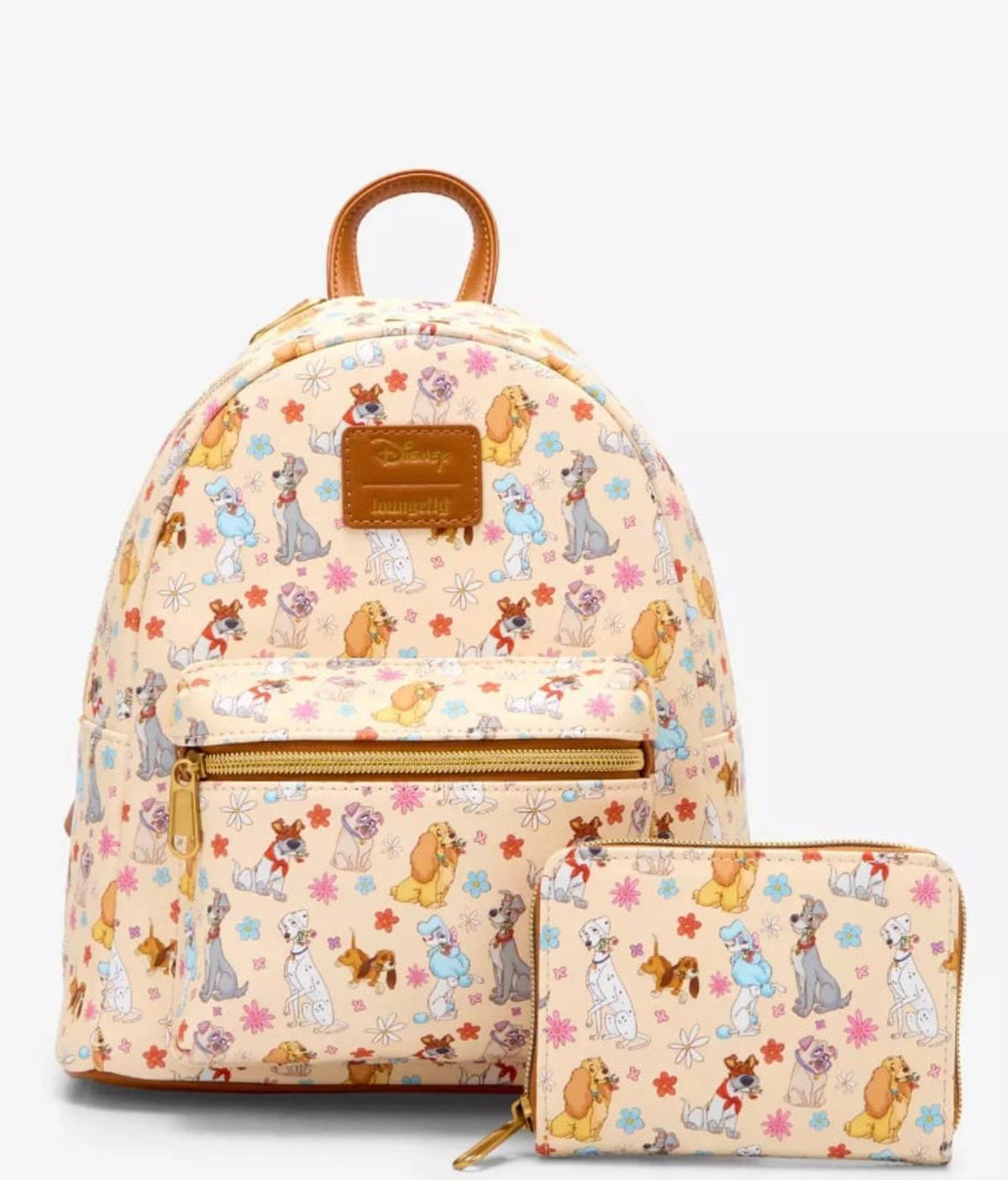 Loungefly Disney Dogs Floral Mini Backpack