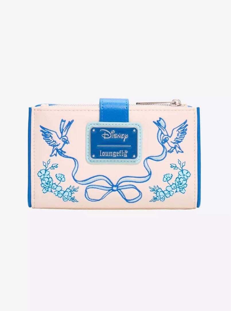 Loungefly Disney Cinderella Tonal Floral Jaq & Gus Wallet