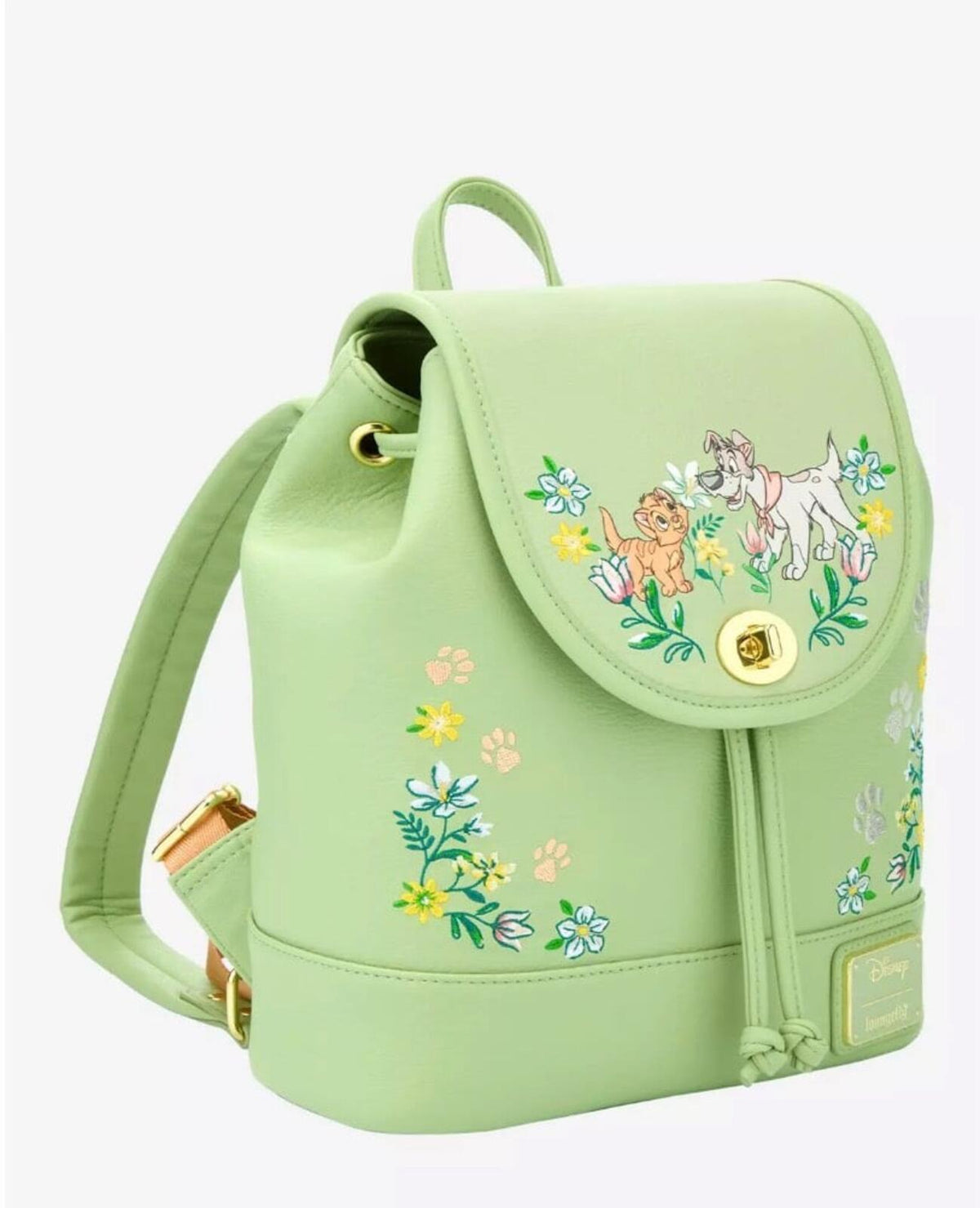 Loungefly Disney Oliver & Company Floral Drawstring Mini Backpack