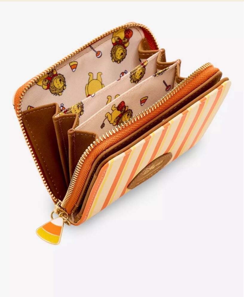 Disney Winnie the Pooh Lion Pooh Bear Pumpkin Zip Wallet
