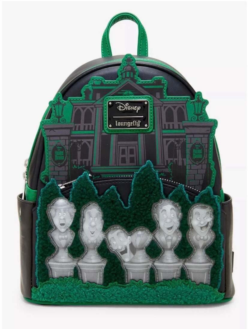 Loungefly Disney Haunted Mansion Singing Busts GITD Lenticular Mini Backpack