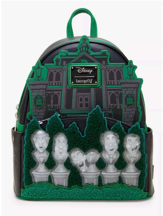 Loungefly Disney Haunted Mansion Singing Busts GITD Lenticular Mini Backpack