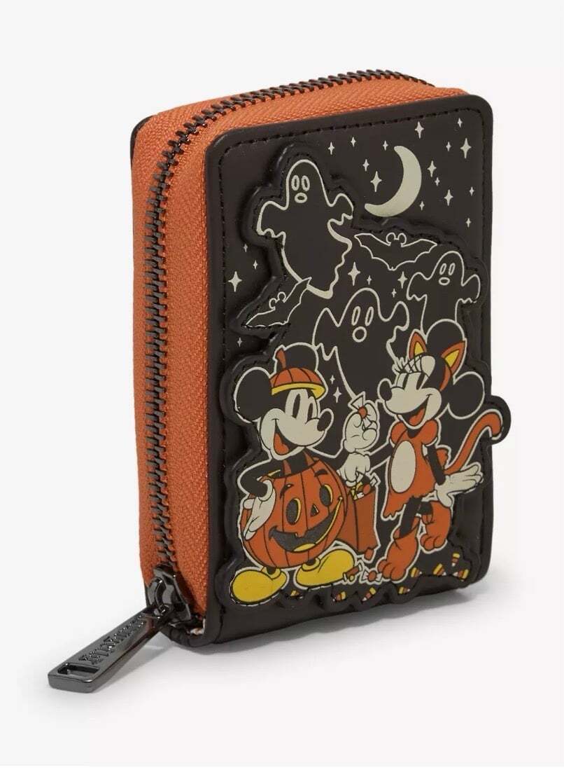 Loungefly Disney Mickey & Minnie Halloween Costumes GITD Accordion Wallet