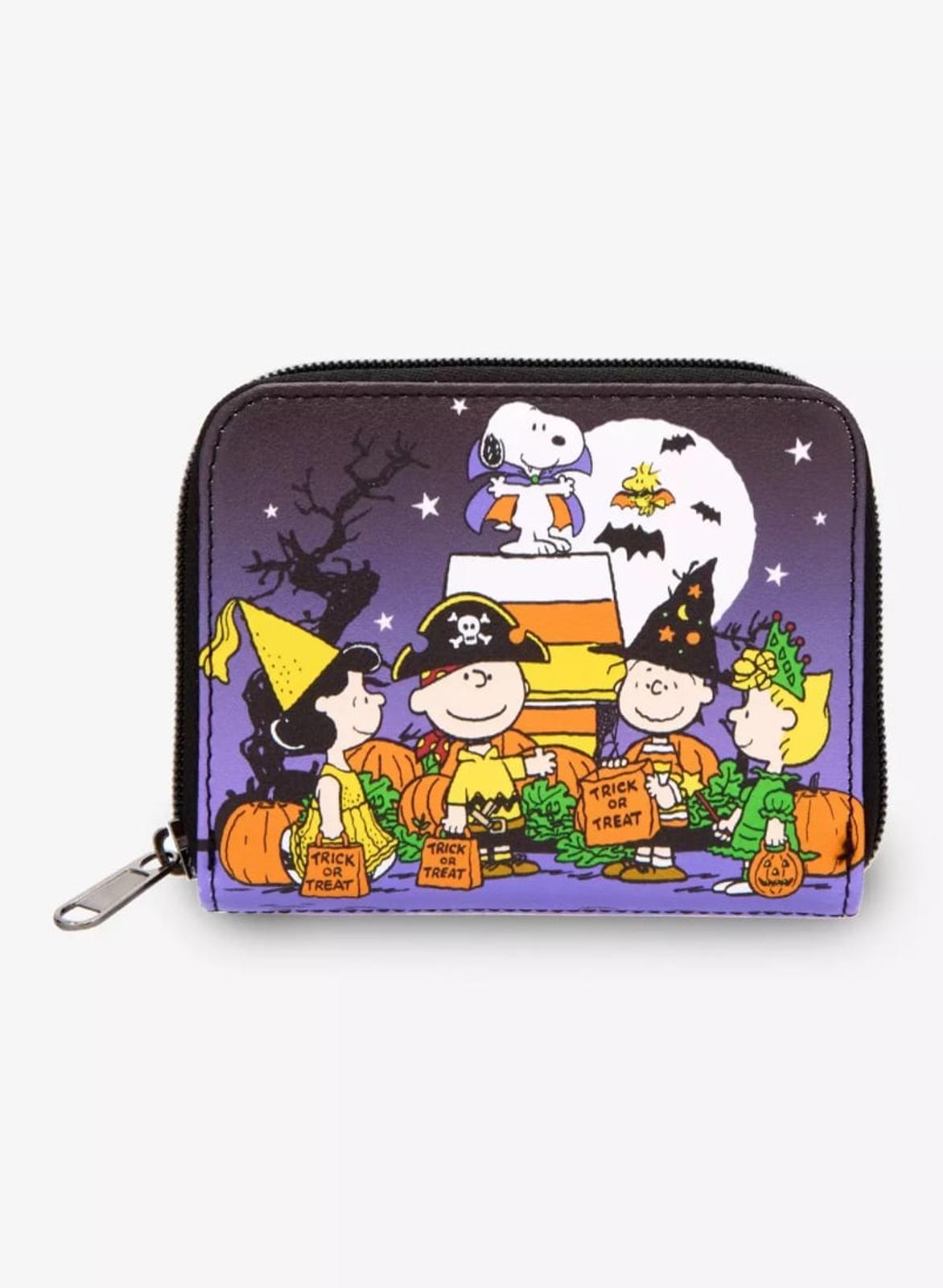 Loungefly Peanuts Halloween Trick-Or-Treat Mini Zipper Wallet