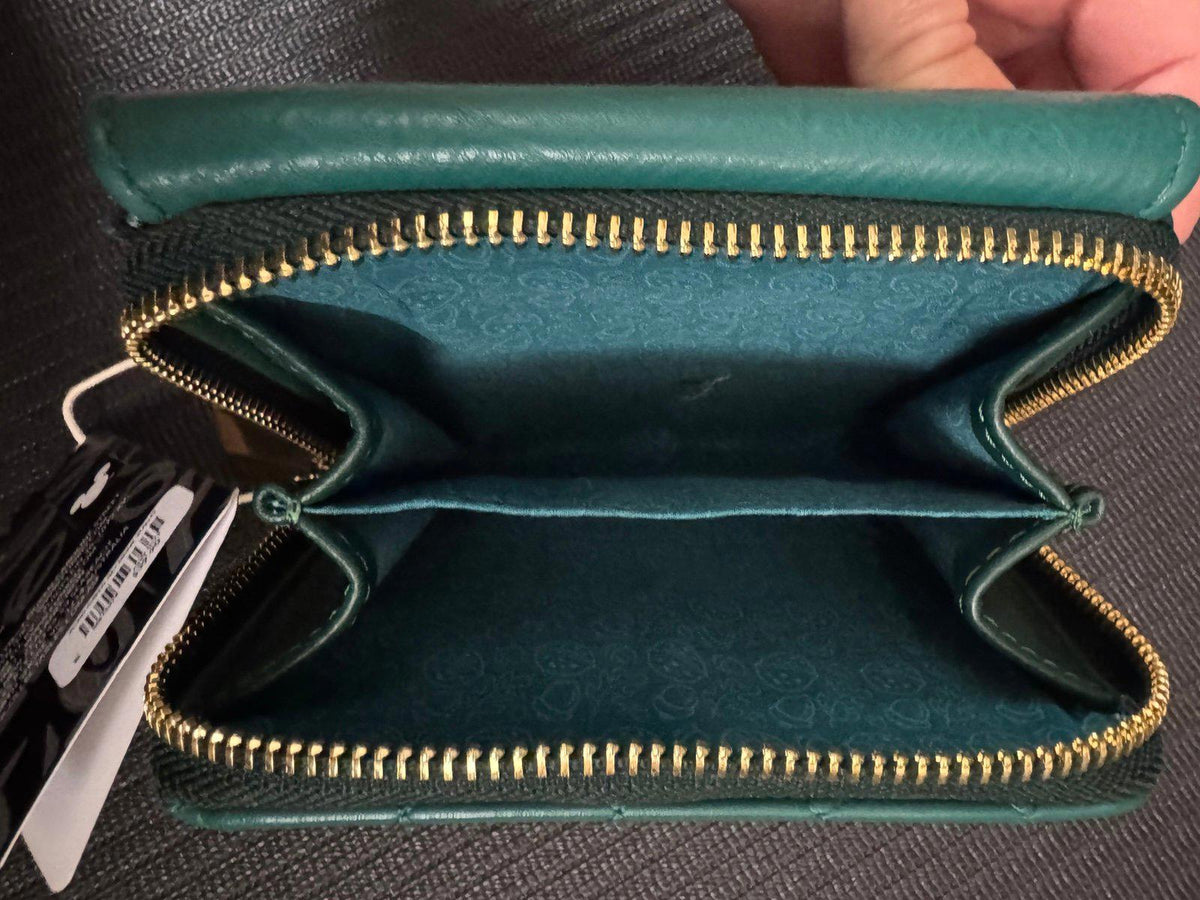 Loungefly Chip and Dale Green Quilted Minimal Wallet