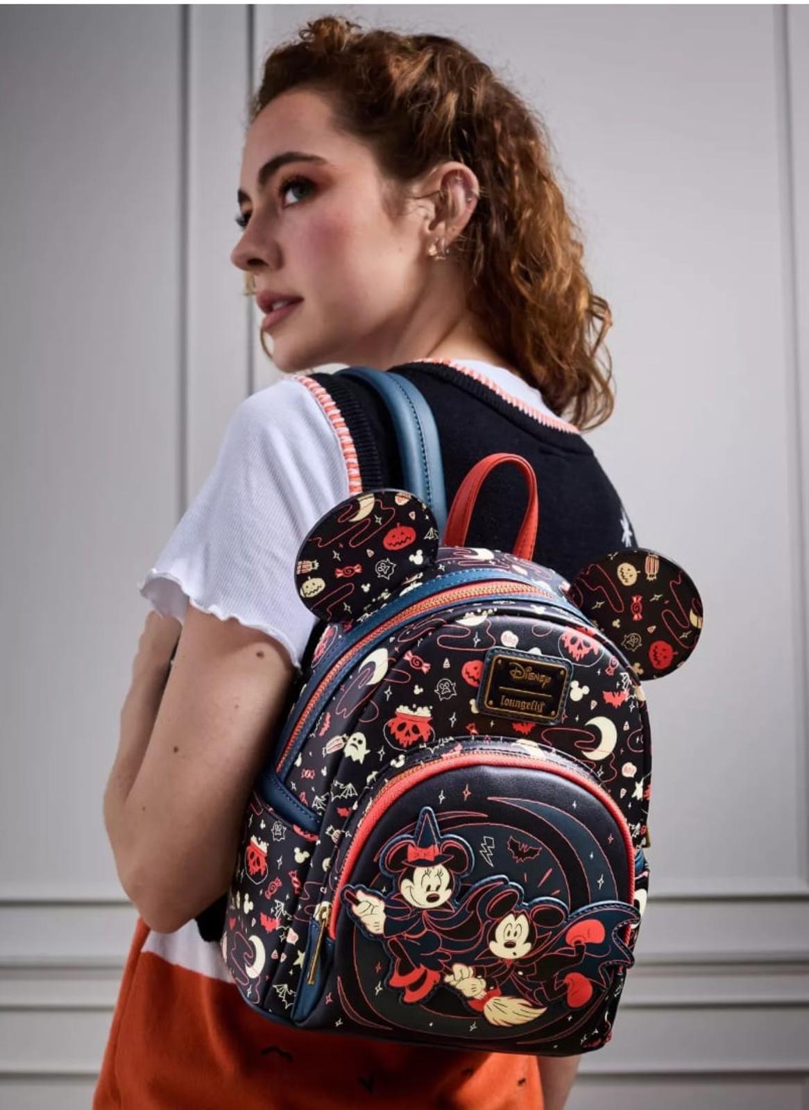 Loungefly Disney Mickey & Minnie Halloween Ears Glow-in-the-Dark Mini Backpack