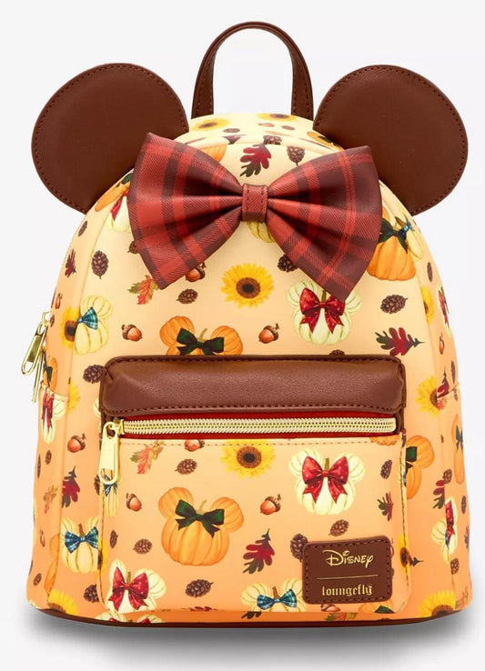 Loungefly Disney Minnie Mouse Fall Pumpkin Mini Backpack