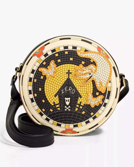 Loungefly Disney The Nightmare Before Christmas Zero Mosaic Crossbody Bag