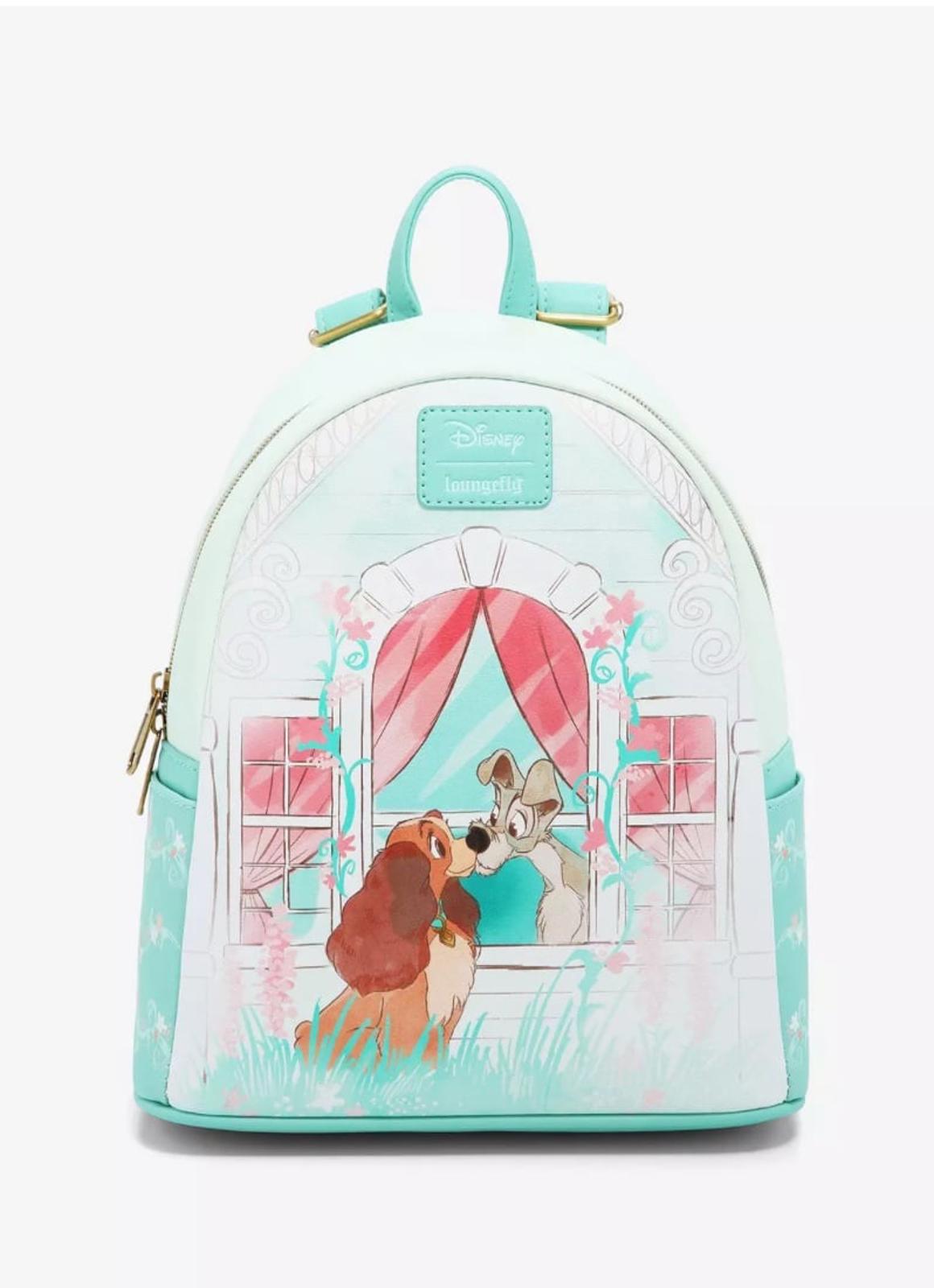 Loungefly Lady and the Tramp Window Kiss Mini Backpack