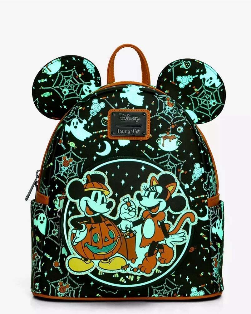Loungefly Disney Mickey & Minnie Halloween Costumes GITD Mini Backpack