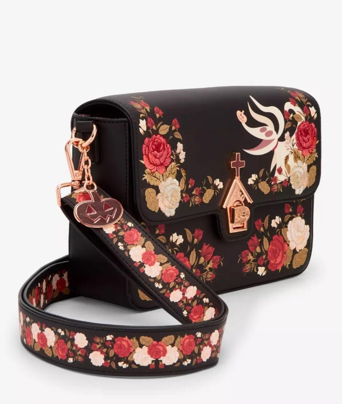 Loungefly Disney The Nightmare Before Christmas Foral Zero Crossbody Bag