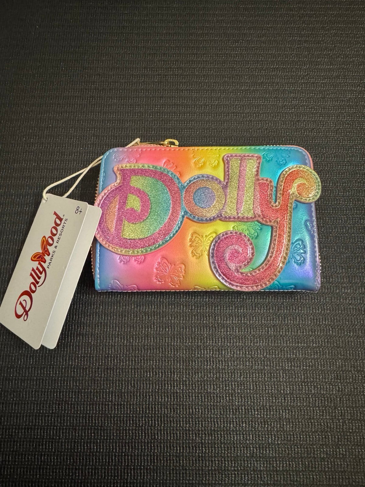 Loungefly Dolly Debossed AOP Glitter Butterfly Pastel Wallet