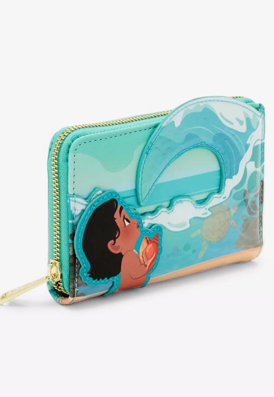 Loungefly Disney Moana Ocean Waves Zipper Wallet