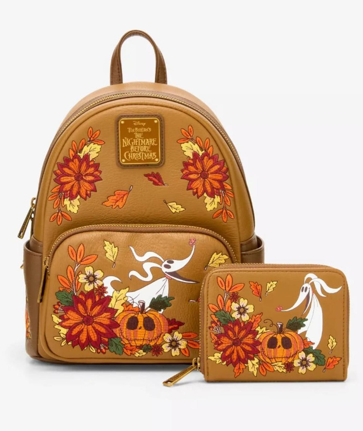 Loungefly NBC Zero Floral Brown/Orange Indexer Wallet NWT
