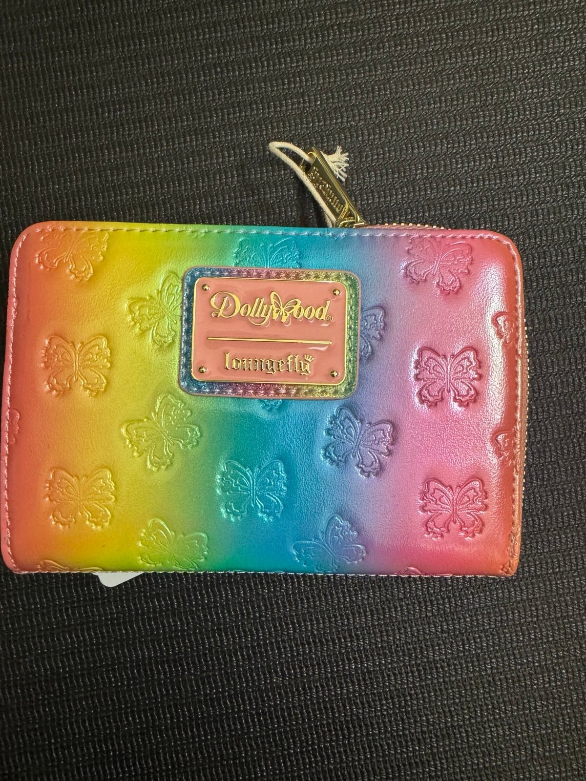 Loungefly Dolly Debossed AOP Glitter Butterfly Pastel Wallet