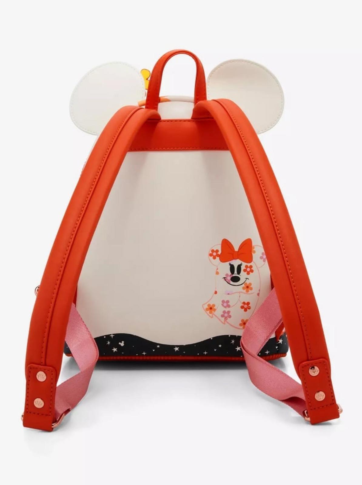 Loungefly Disney Minnie Floral Pumpkin GITD LU Mini Backpack