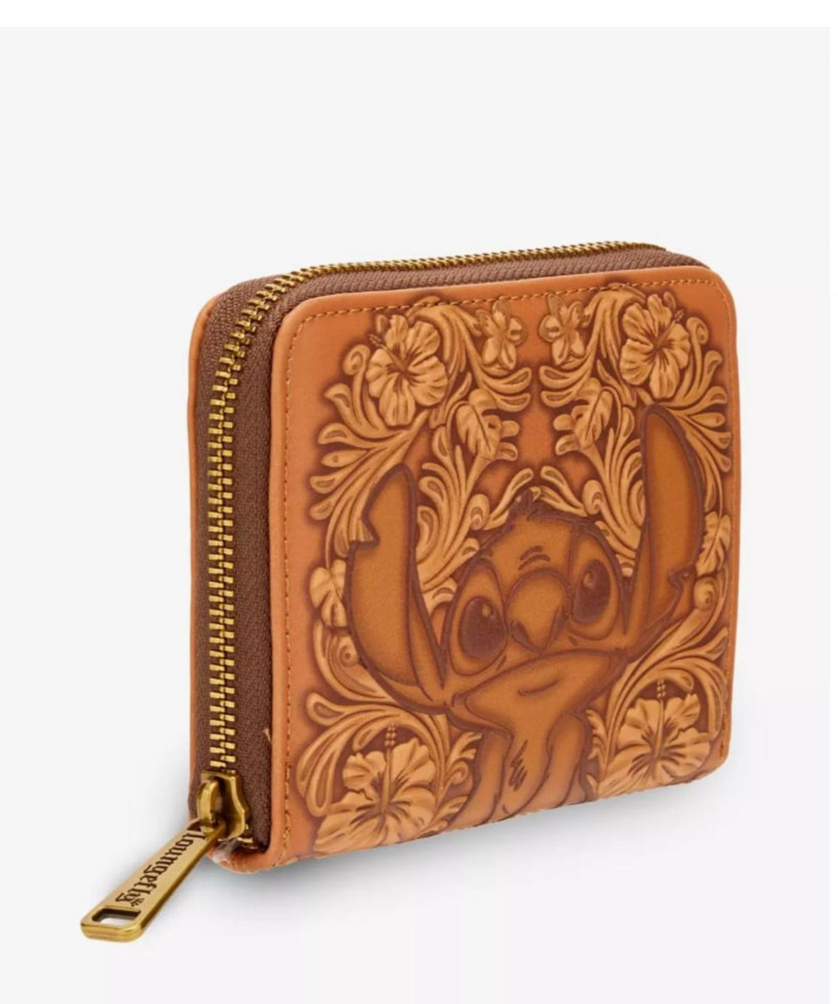 Loungefly Disney Lilo & Stitch Tonal Stitch Carving Small Zip Wallet