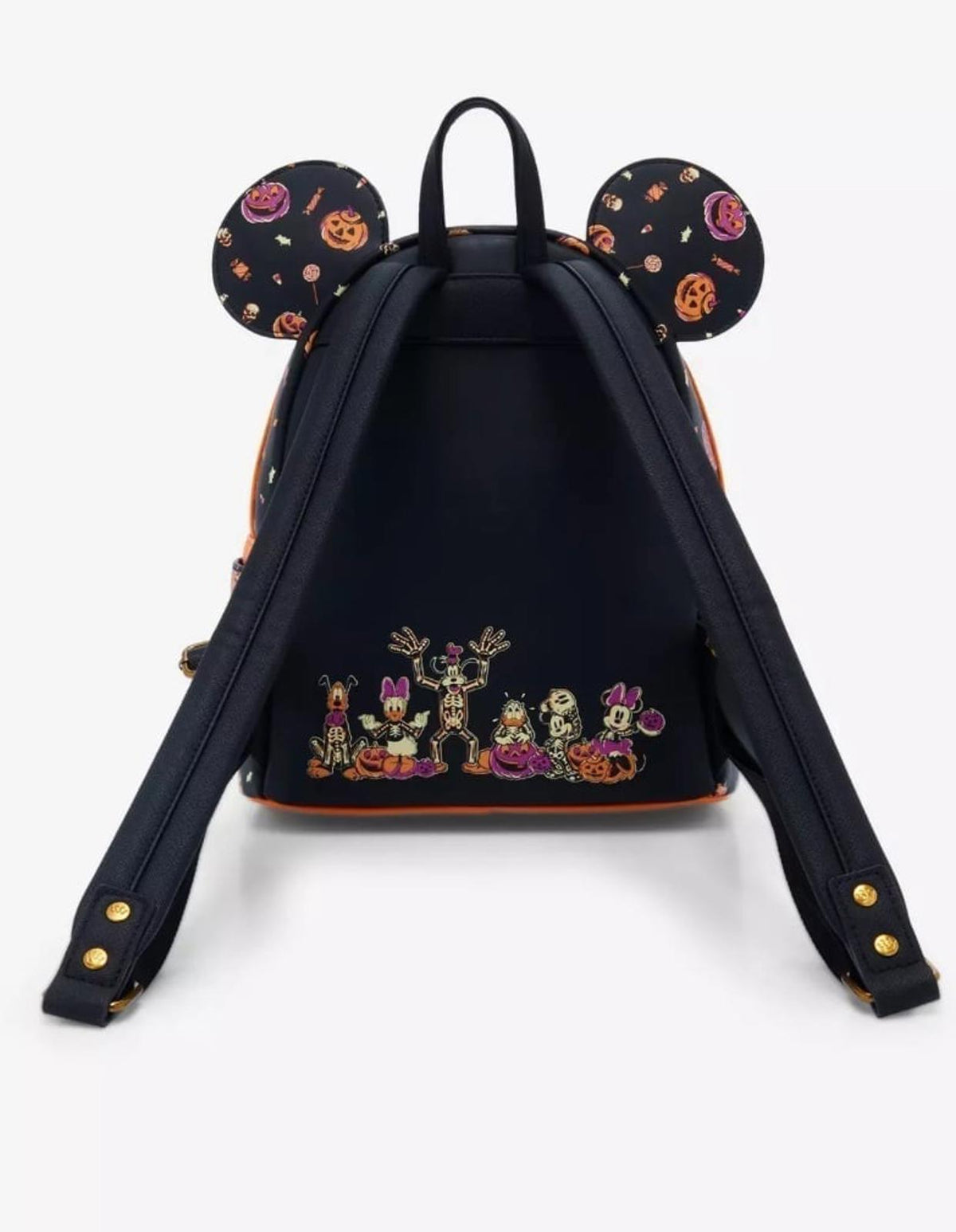 Loungefly Disney Mickey & Minnie Skeleton Glow-in-the-Dark Mini Backpack