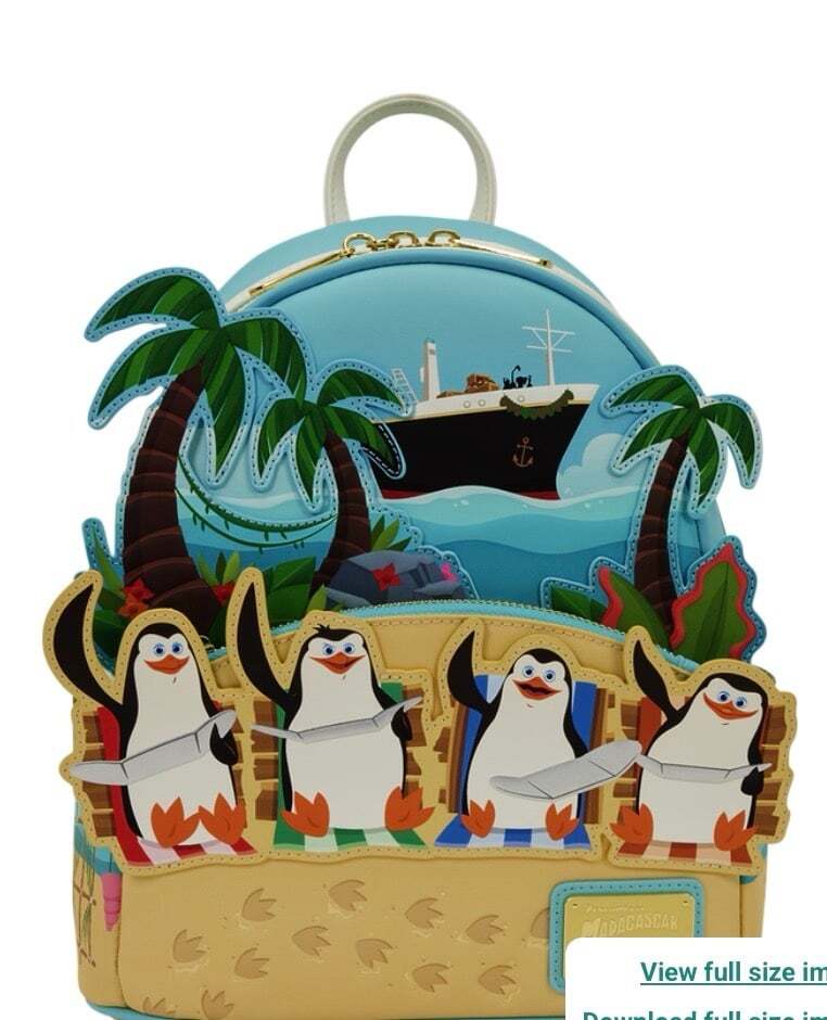 Loungefly Madagascar Penguins Beach Mini Backpack
