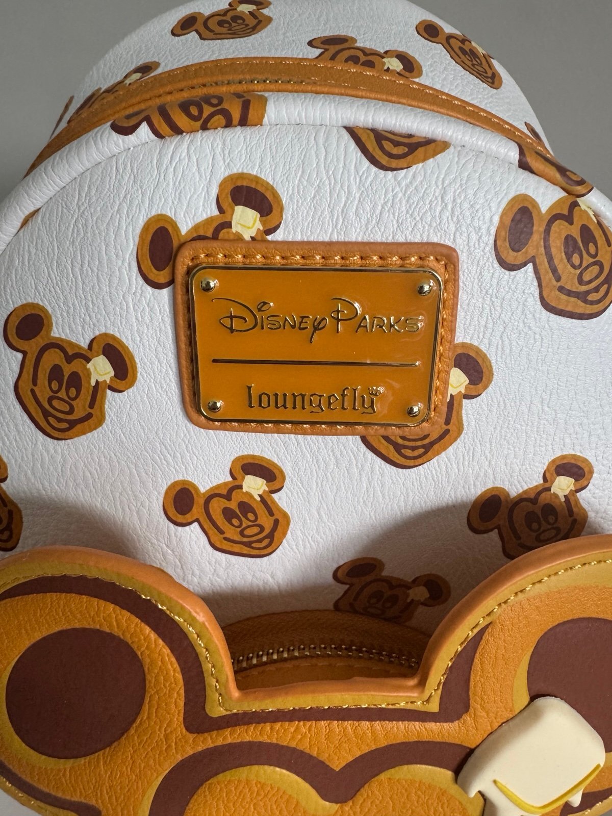 Loungefly Disney Mickey Mouse Waffle Disney Park Exclusive Mini Backpack/EAR NWT