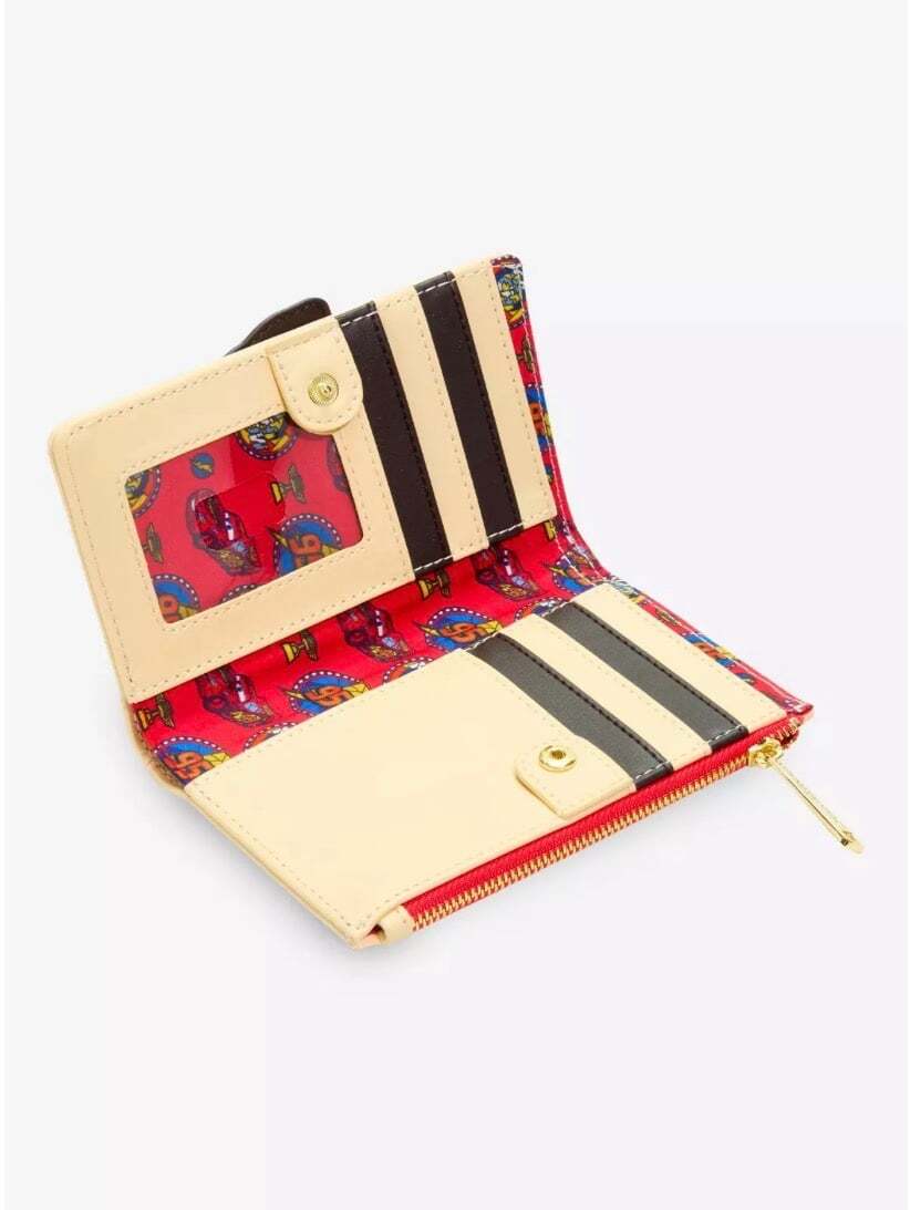 Loungefly Disney Cars Lightning McQueen Stained Glass Zip Wallet