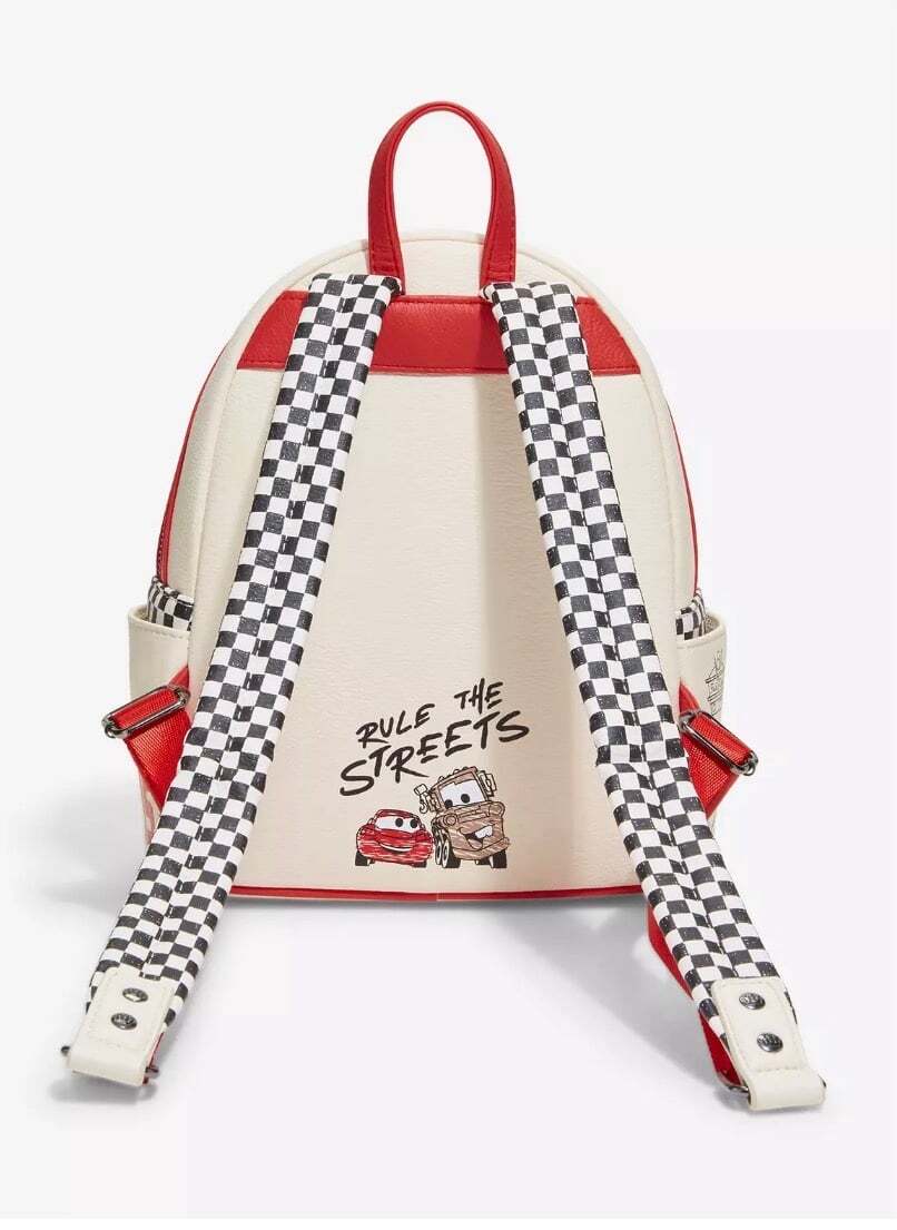 Loungefly Disney Pixar Cars Lightning McQueen & Mater Doodles Mini Backpack